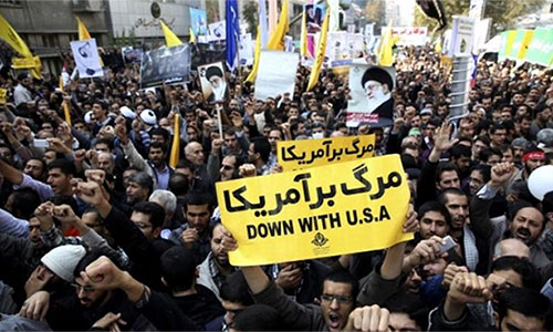 manifestación en Teherán contra Estados Unidos El pueblo iraní nunca se doblegará ante Washington